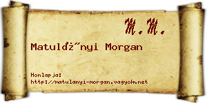 Matulányi Morgan névjegykártya